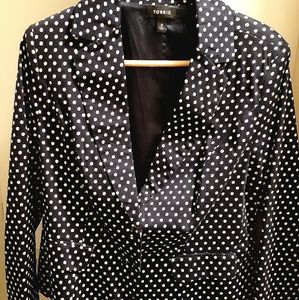 Torrid navy polka dot blazer